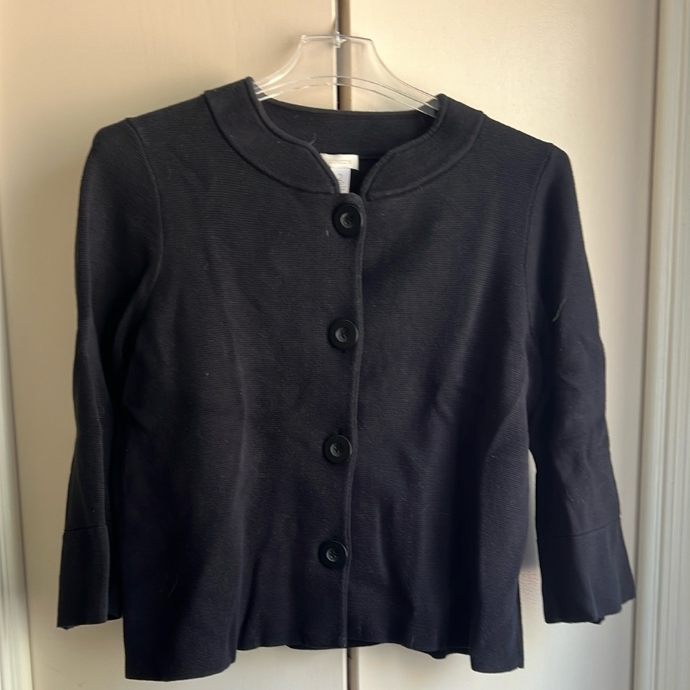 Chicos Black Button-Up Jacket - image 1